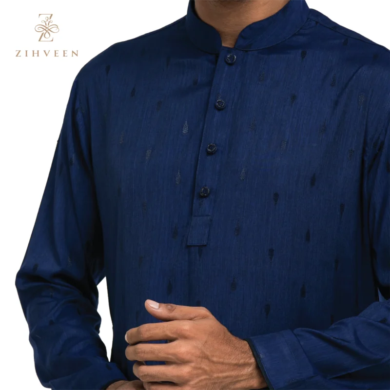 Navy Blue Small Motif - ZVNBM11A