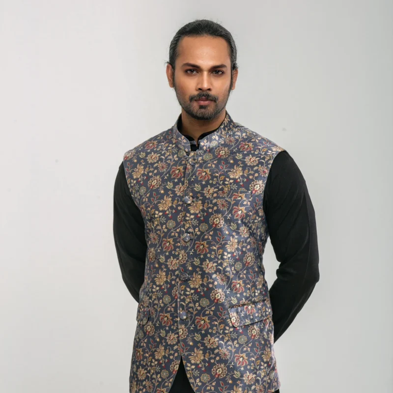 Musino Velvet Digital Print Vest - ZVTG073V