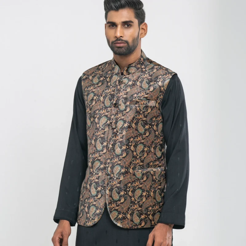 Musino Velvet Digital Print Vest - ZVTG074V