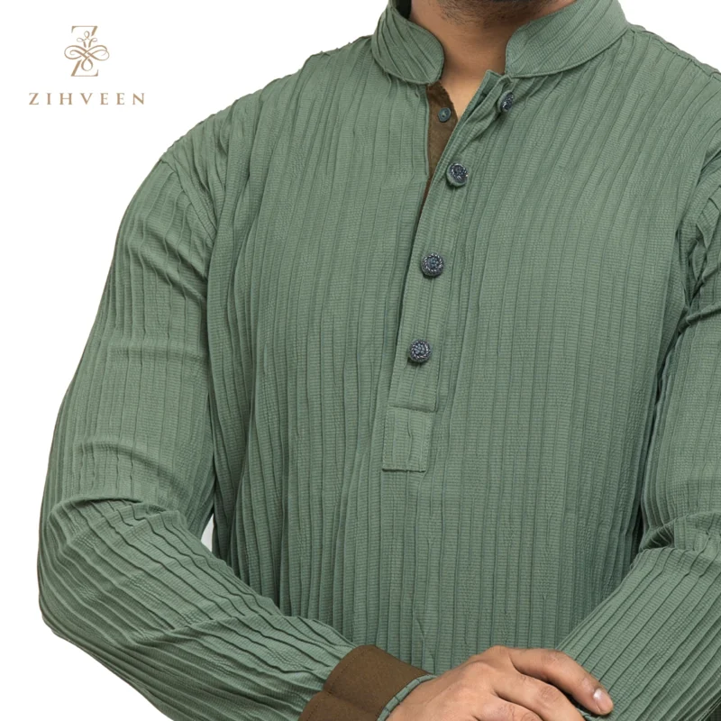 Russian Green Pleat - ZVOP055A