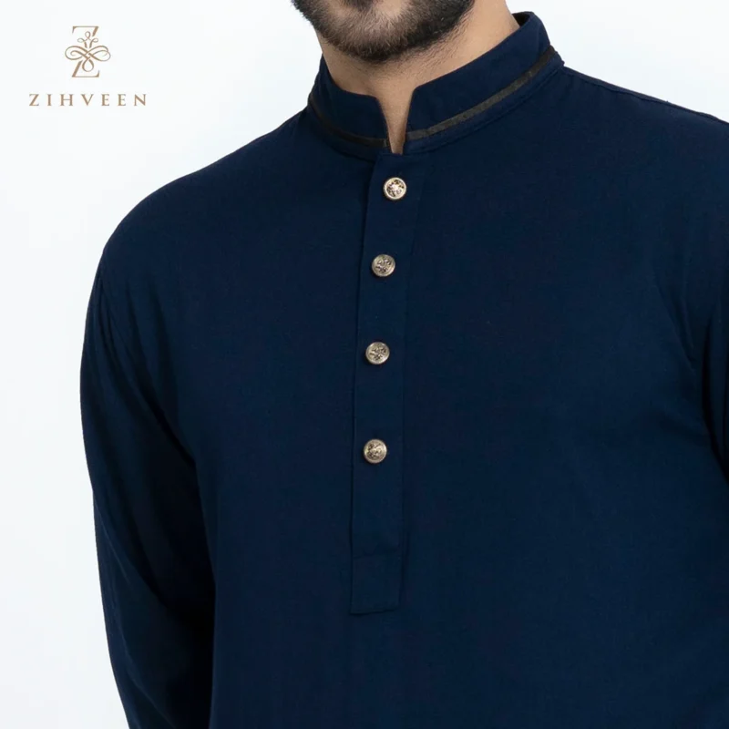 Navy Blue with golden button - ZVNBE21A