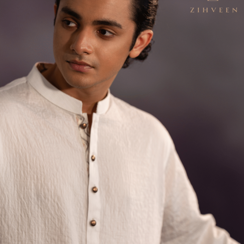 White stripe with Elegant button