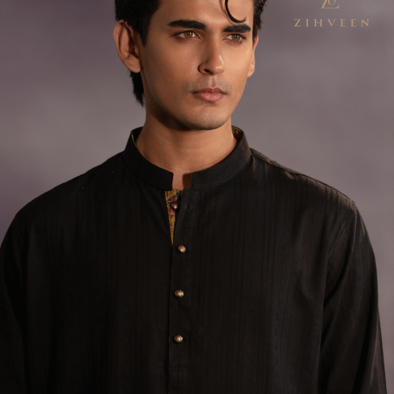 Black Stripe with elegant button